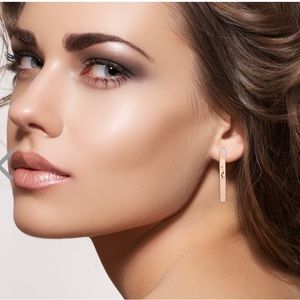 14K RG Over Sterling Silver Hoop Earrings, 3.60 Grams of Silver. New